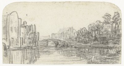 View of the Nieuwezijds Voorburgwal in Amsterdam by Rembrandt van Rijn